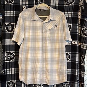 Outdoor Research Gray Plaid Casual Button Down Shirt